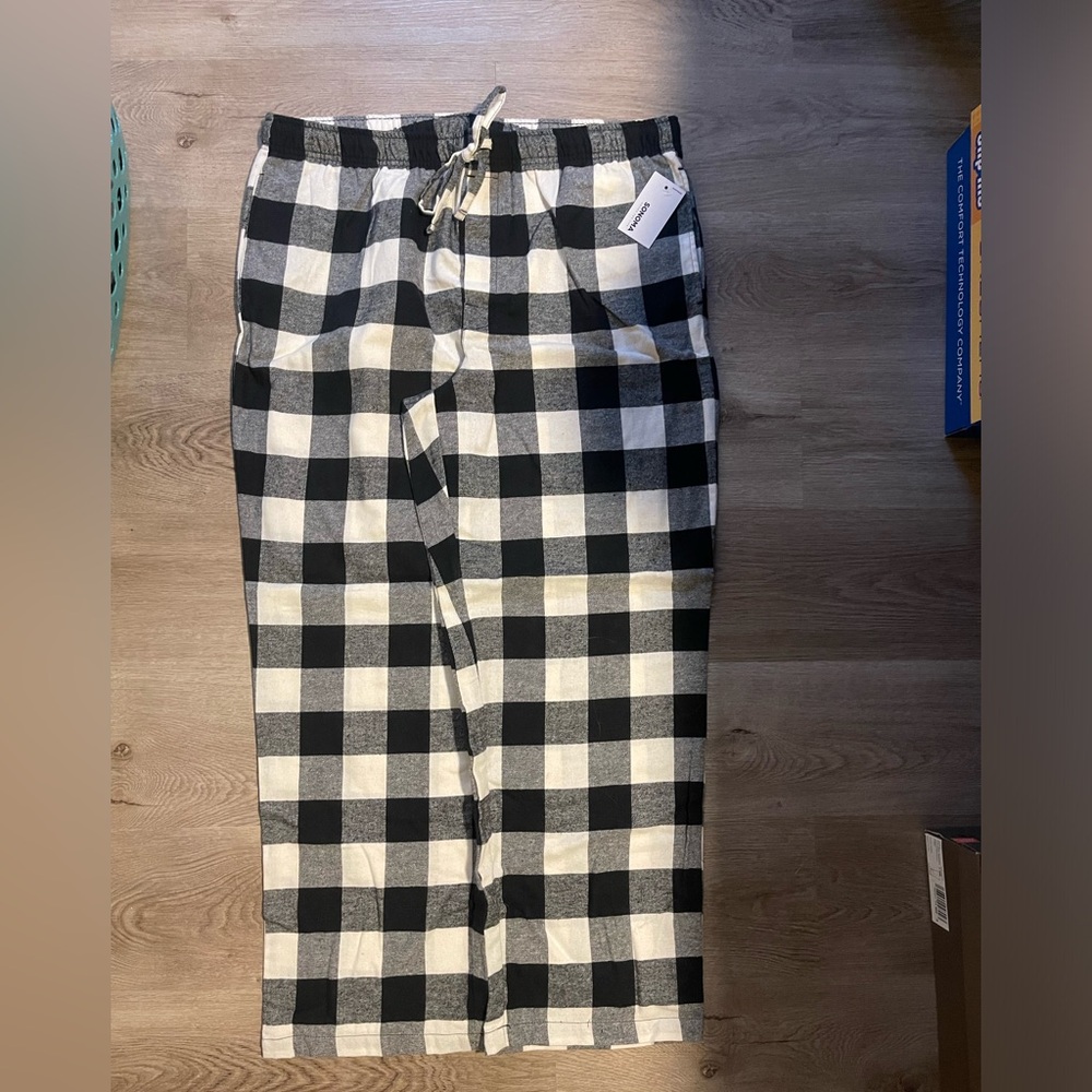 Sonoma Black and White Plaid Pants